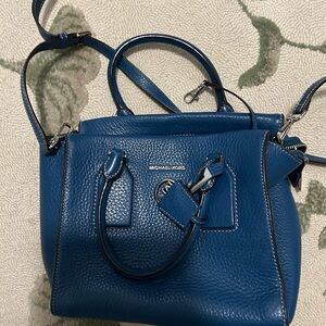 Michael Kors Blue Leather Satchel